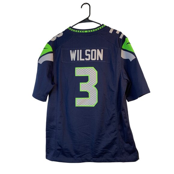 Nike NFL Seattle Seahawks Russell Wilson Jersey M 8693 NWOT Navy Sewn - Picture 4 of 8